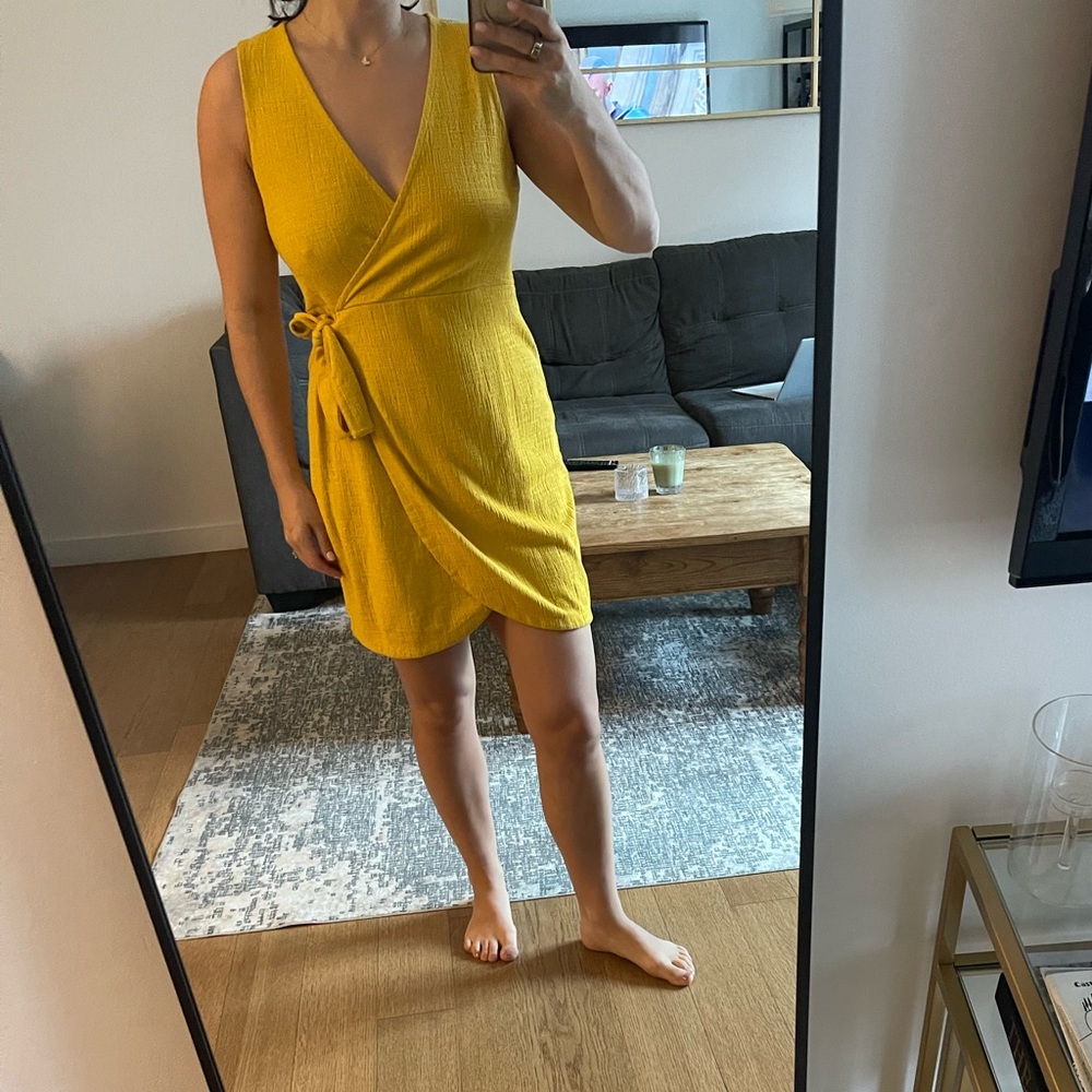Bright yellow Madewell dress